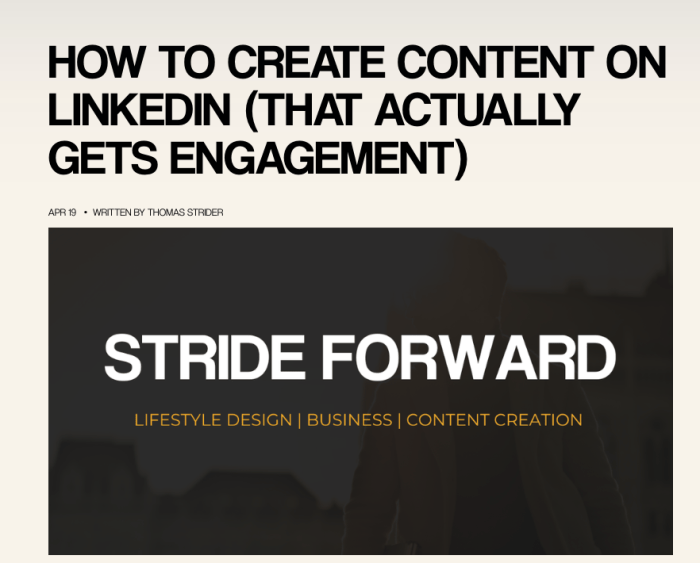 Creating Content for LinkedIn