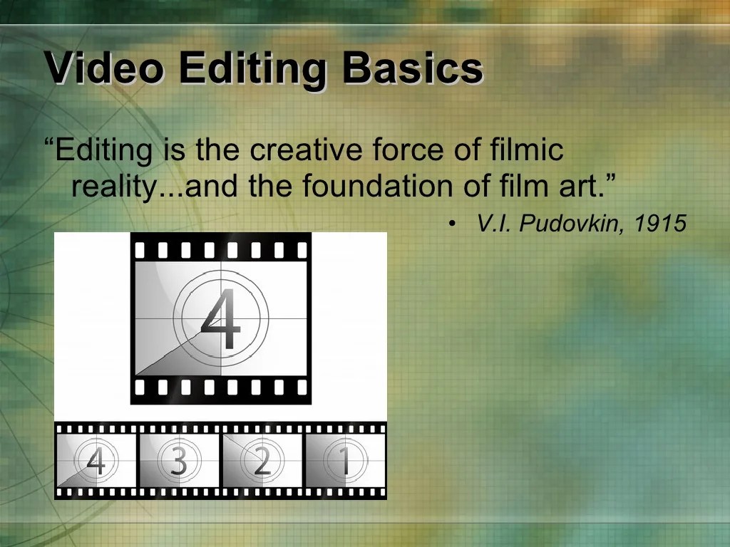 Video Editing Basics